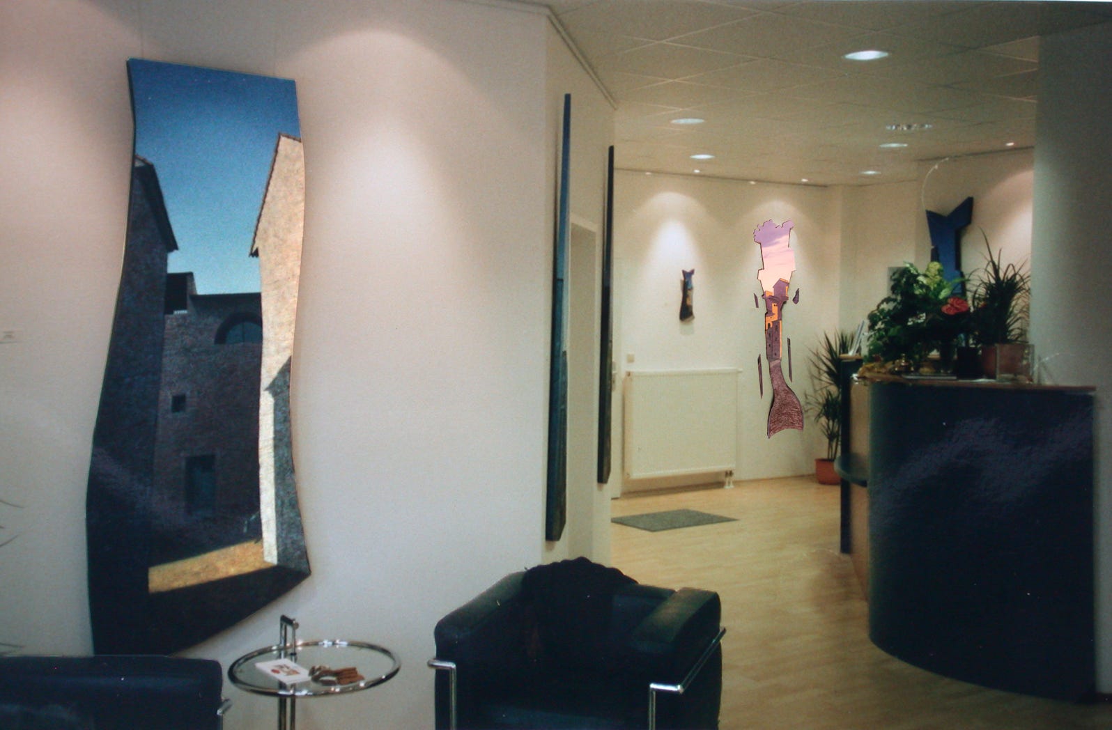 Photo of an exhibition of Paul Critchley's paintings at Zahn Art, Grimma, Germany in 1996 2